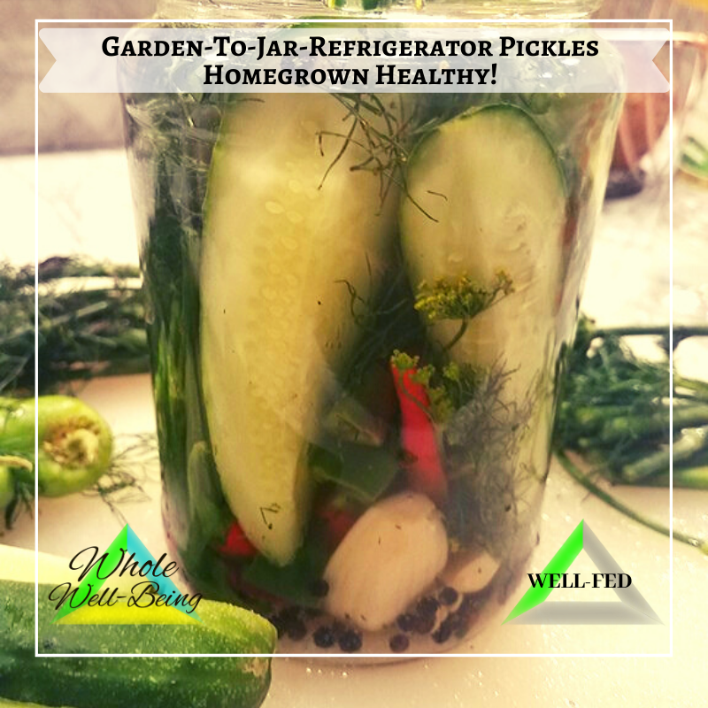 WELL-FED Garden-to-Jar-to-Refrigerator Pickles – Homegrown Healthy!