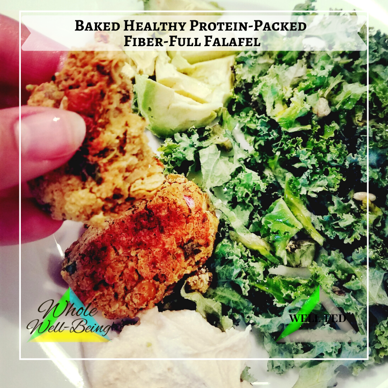 WELL-FED Baked Healthy Protein-Packed Fiber-Full Falafel!