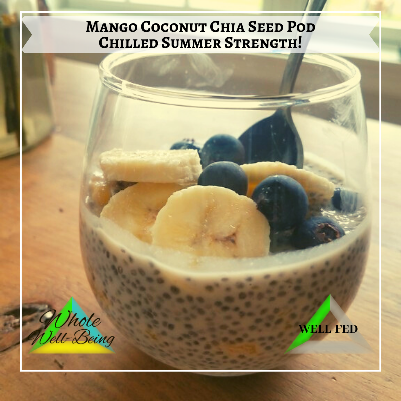WELL-FED Mango Coconut Chia Seed Pod – Chilled Summer Strength!